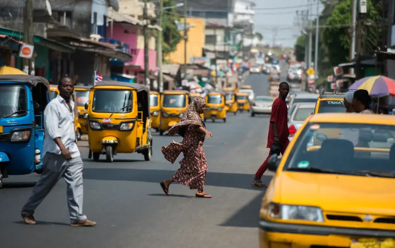 A street in Liberia.