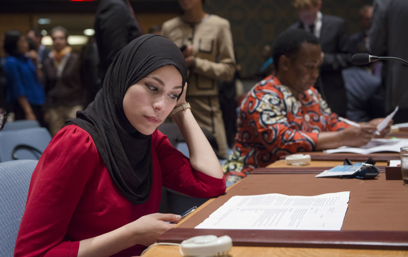 Kvinna från The Voice of Libyan Women i FN:s säkerhetsråd.