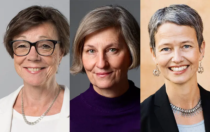 Portrait of the interviewees: Annika Söder, Gertrud Åström, Gabriela Elroy.