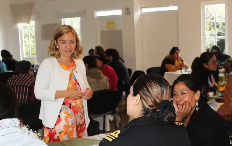 Training for female peacebuilders in Colombia.
