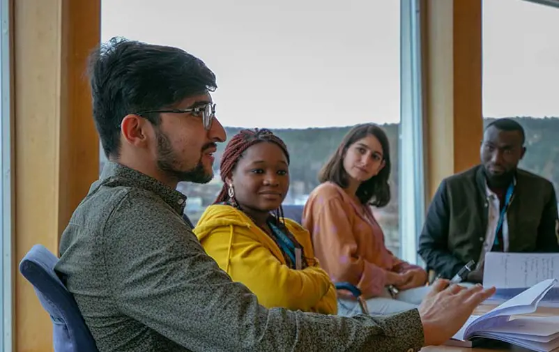 Young people from different parts of the world participating in a seminar in the FBA office in Sandö.